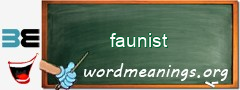 WordMeaning blackboard for faunist